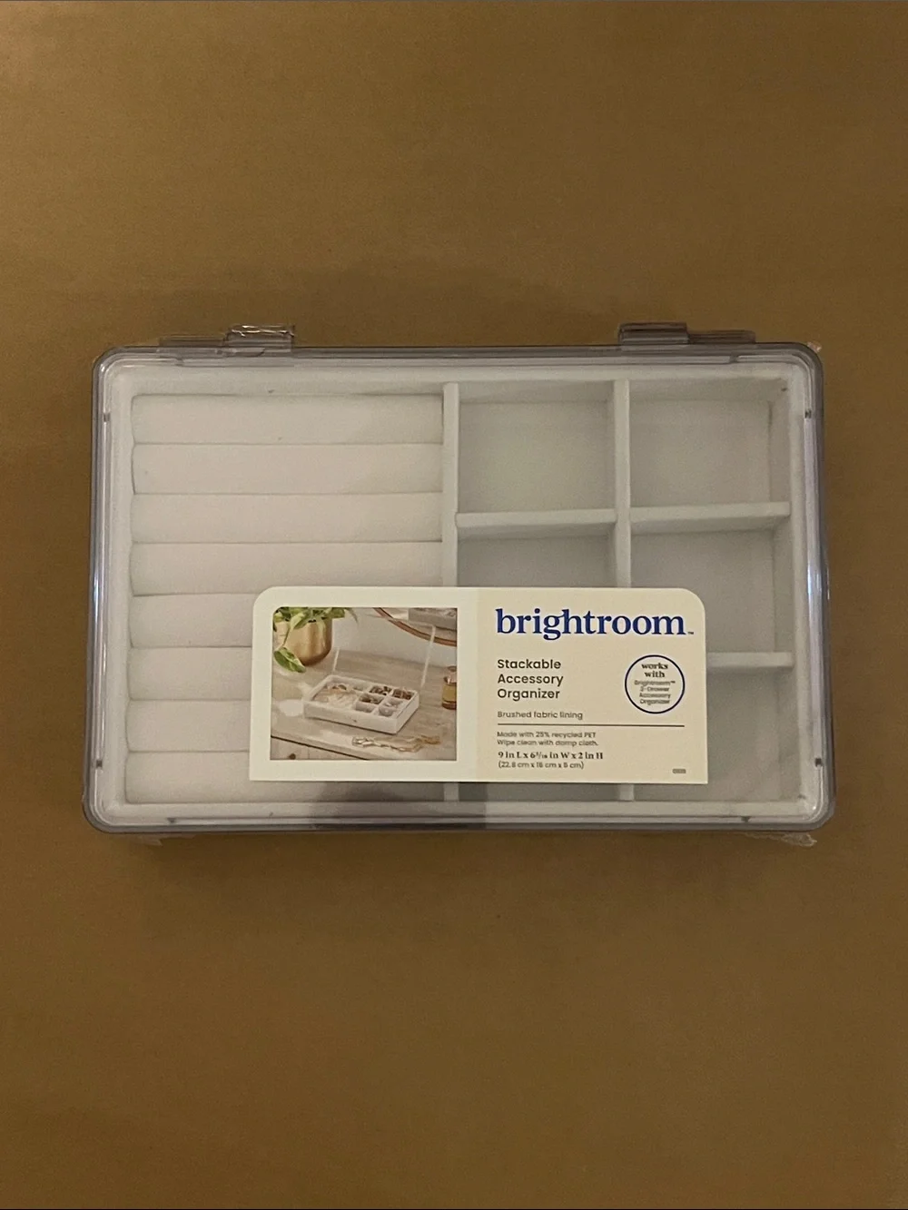 Brightroom White Stackable Jewelry Organizer with Multiple Compartments